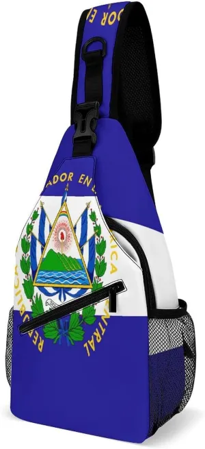 Fiji Flag Sling Bag Crossbody Chest Bag Shoulder Bag For Travel Hiking Cycling Camping