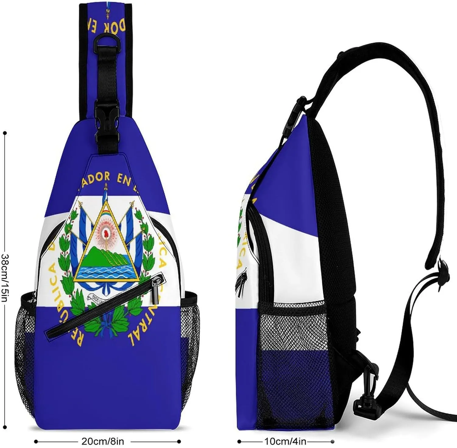 Fiji Flag Sling Bag Crossbody Chest Bag Shoulder Bag For Travel Hiking Cycling Camping