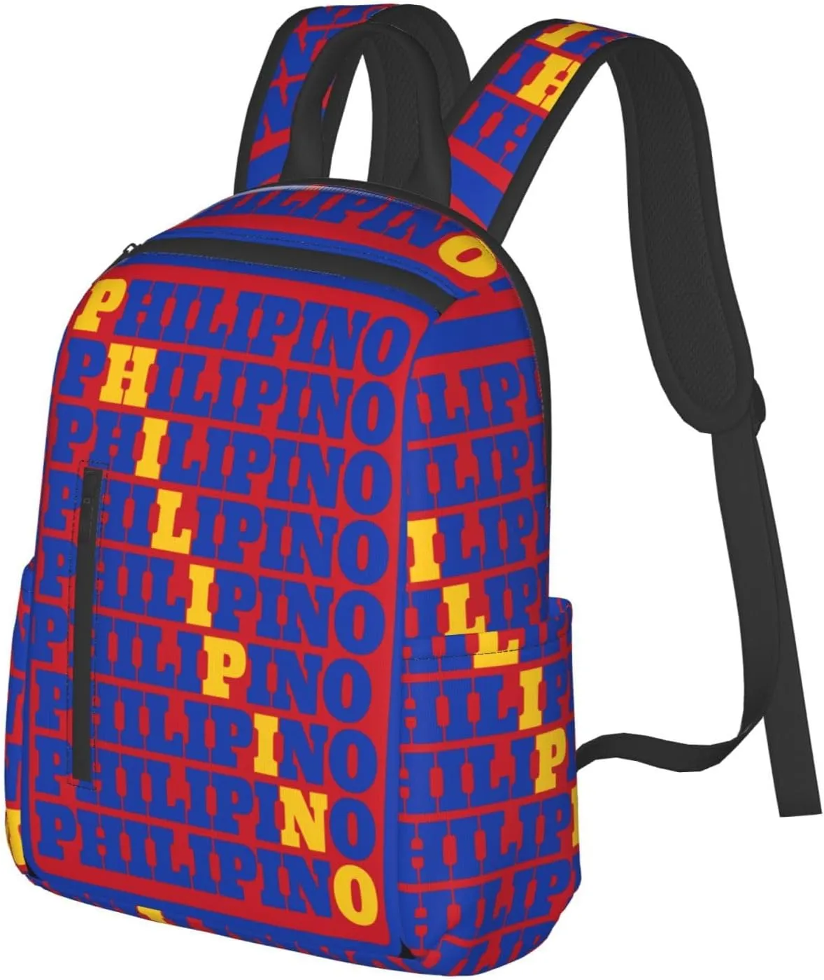 Filipino Philippines Flag Casual Backpacks Large Capacity Laptop Backpack Sports Fitness Rucksack Travel Carry-On Daypack Work Bag for Outdoor Camping