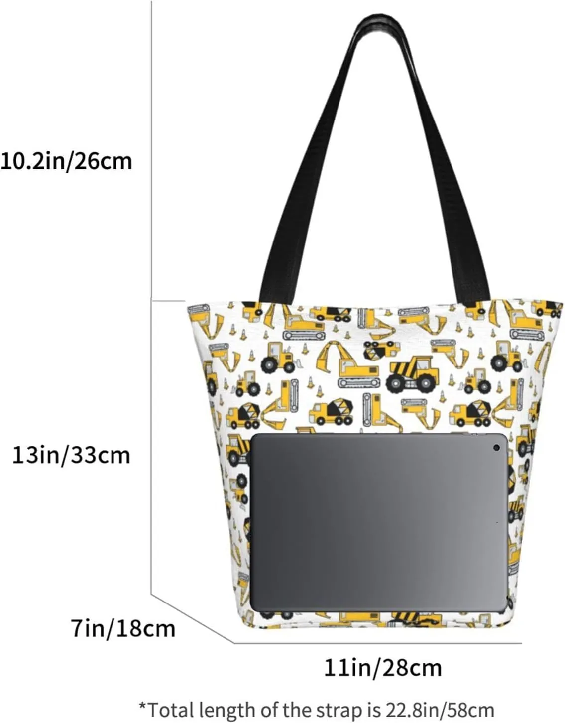 Firefighters Firemen Badges Fire Trucks Flames Women's Tote Bag Lightweight Shopping Handbag Travel Shoulder Bag