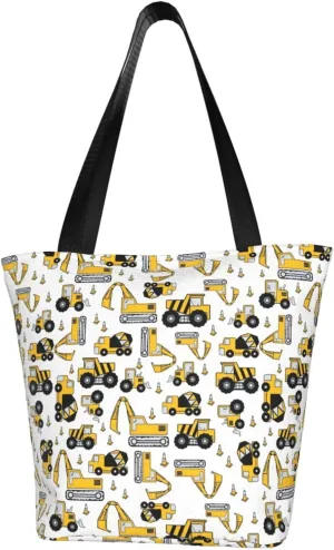 Firefighters Firemen Badges Fire Trucks Flames Women's Tote Bag Lightweight Shopping Handbag Travel Shoulder Bag