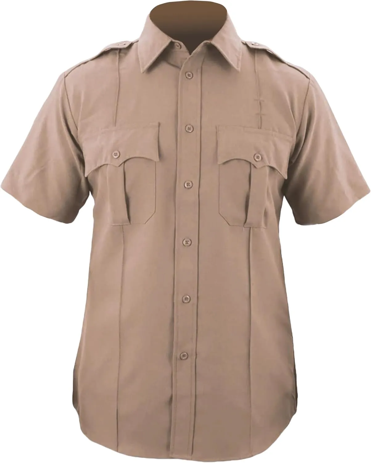 First Class 100% Polyester Short Sleeve Men's Uniform Shirt White