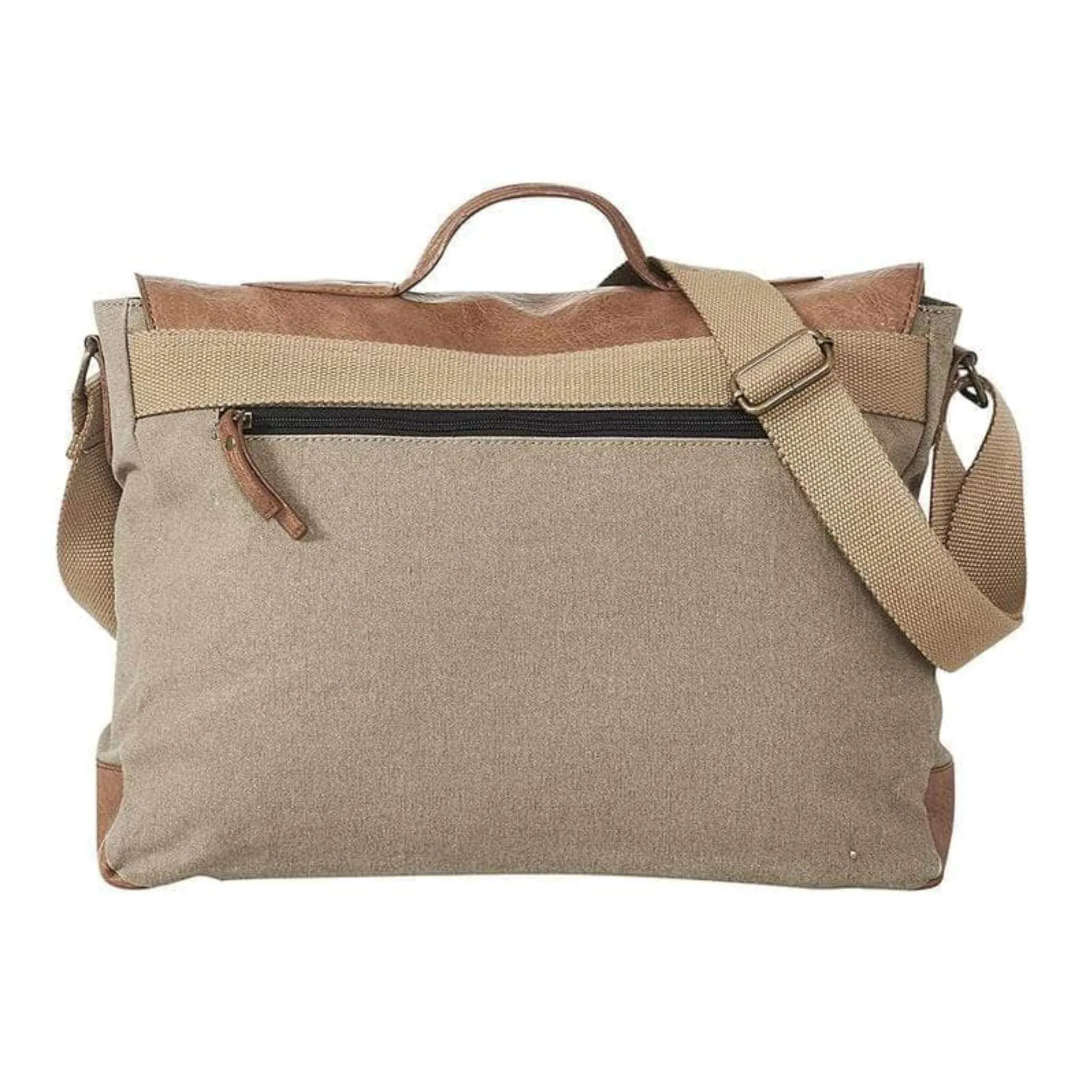Flap Messenger Laptop Bag for Men & Women - Brown