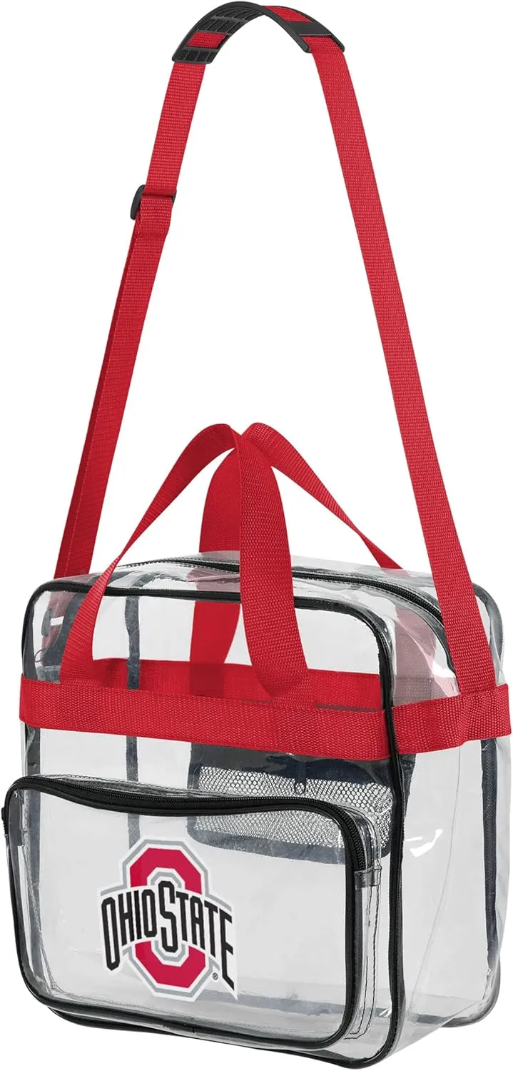 FOCO NCAA Team Logo Clear See Through Stadium High End Messenger Bag
