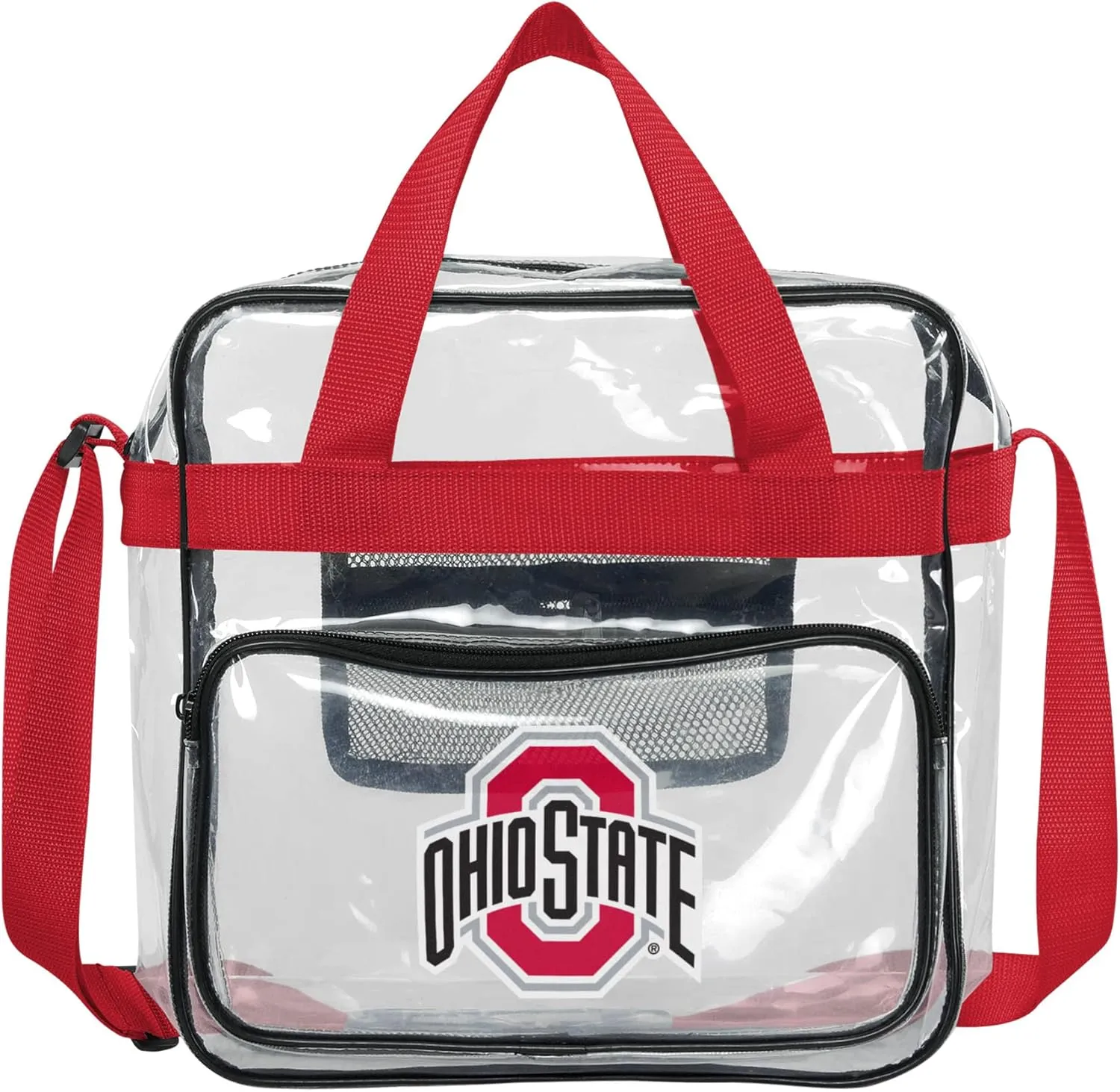 FOCO NCAA Team Logo Clear See Through Stadium High End Messenger Bag