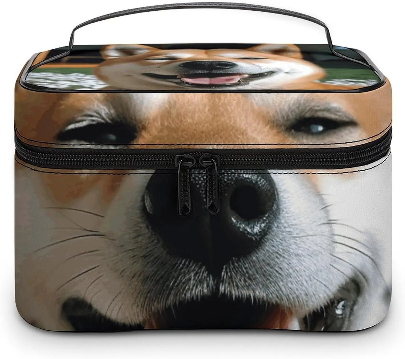 Foldable Travel Luggage Bag for Men And Women, Dry And Wet Separation Portable Travel Luggage Bag, Shiba Inu Smile Tongue Out Printed Waterproof Sports Luggage Bag, Fitness Bag