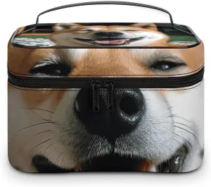 Foldable Travel Luggage Bag for Men And Women, Dry And Wet Separation Portable Travel Luggage Bag, Shiba Inu Smile Tongue Out Printed Waterproof Sports Luggage Bag, Fitness Bag