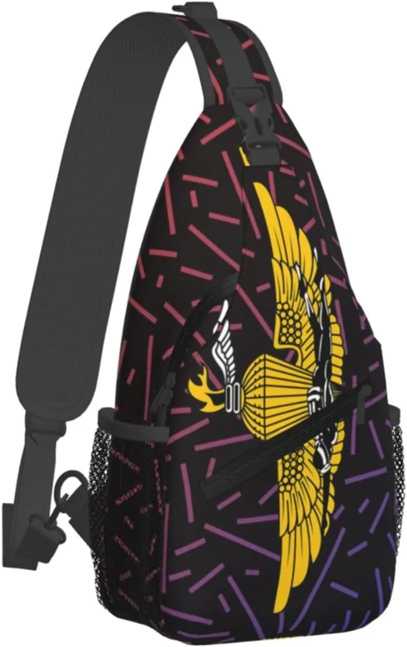 Force Reconnaissance Recon Emblem Crossbody For Men Women Sling Chest Bag Shoulder Bag Lightweight One Strap Backpack Multipurpose Travel Hiking Daypack