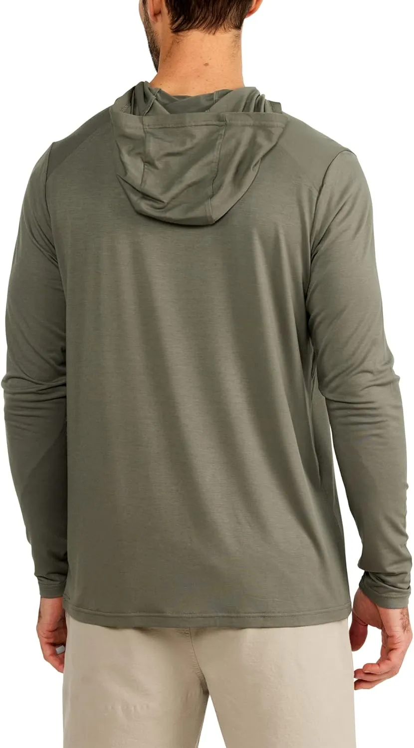 Free Fly Men's Shade Hoodie - UPF 50  Sun Protection Moisture Wicking, Breathable Bamboo Viscose Outdoor Shirt for Men