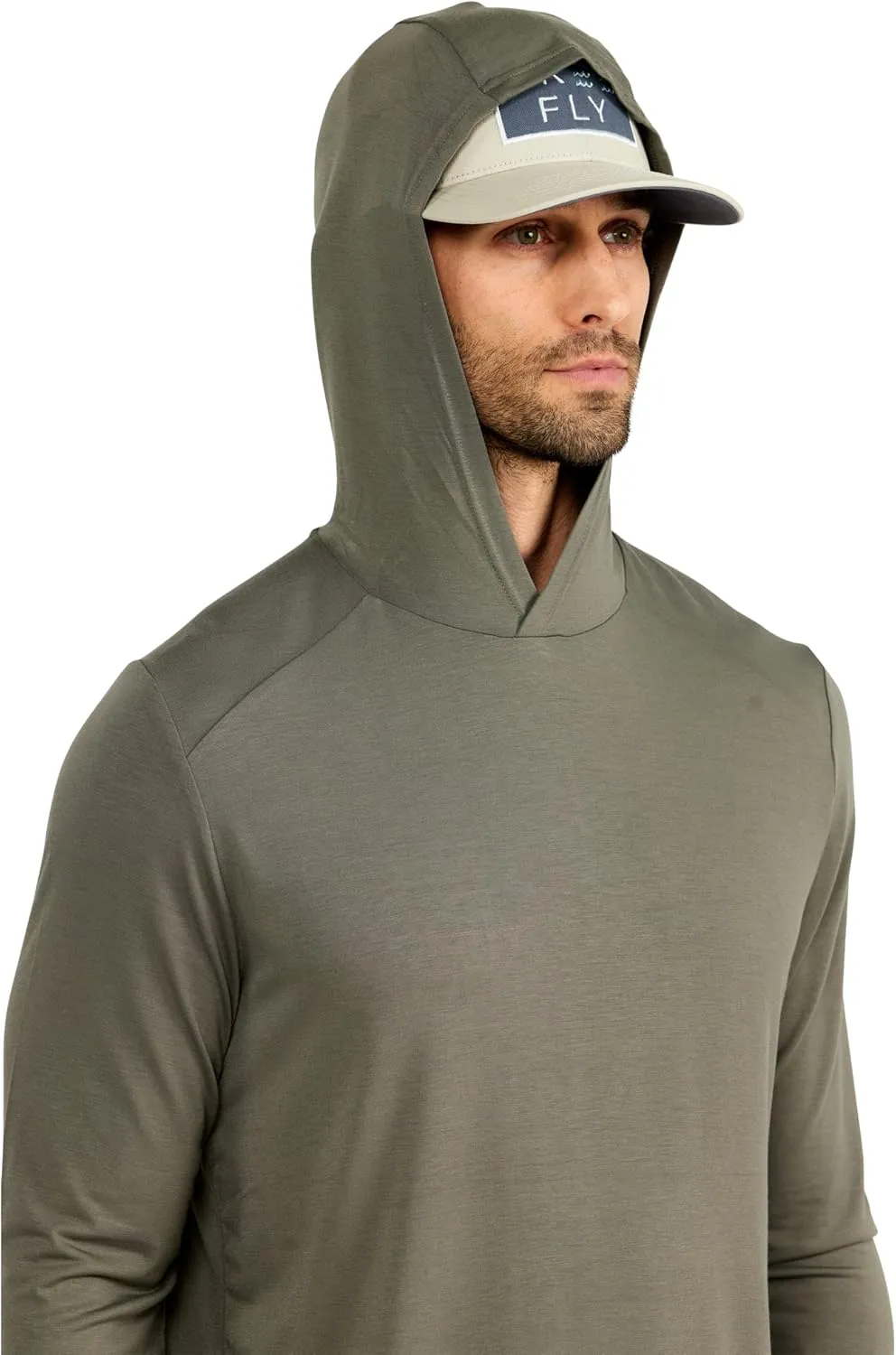 Free Fly Men's Shade Hoodie - UPF 50  Sun Protection Moisture Wicking, Breathable Bamboo Viscose Outdoor Shirt for Men