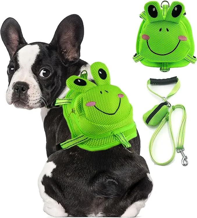 French Bulldog Backpack Harness Set