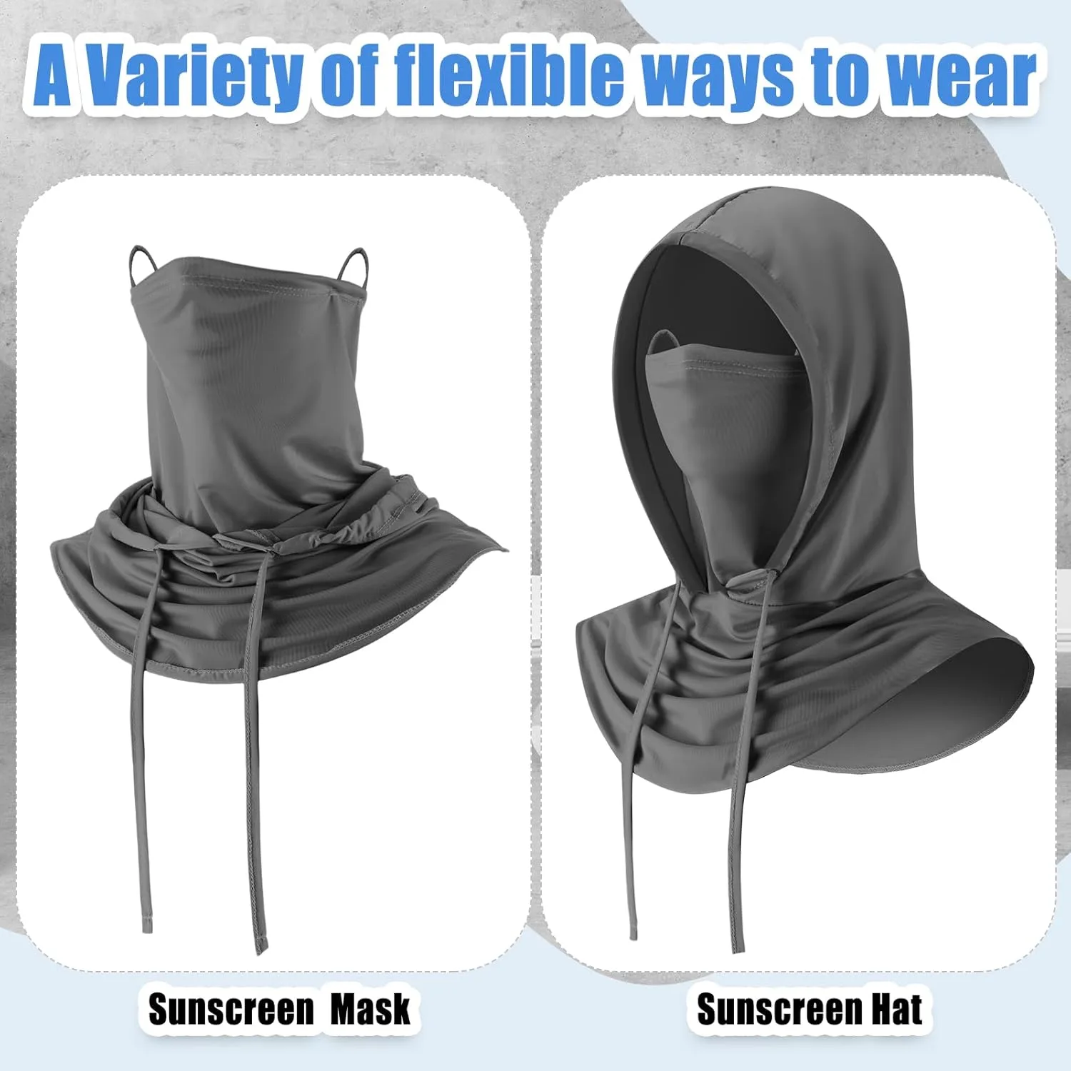 Frienda Summer Balaclava Ski Mask UV Protection Hood Breathable Full Head Mask Face Cover for Men Women Motorcycle Fishing