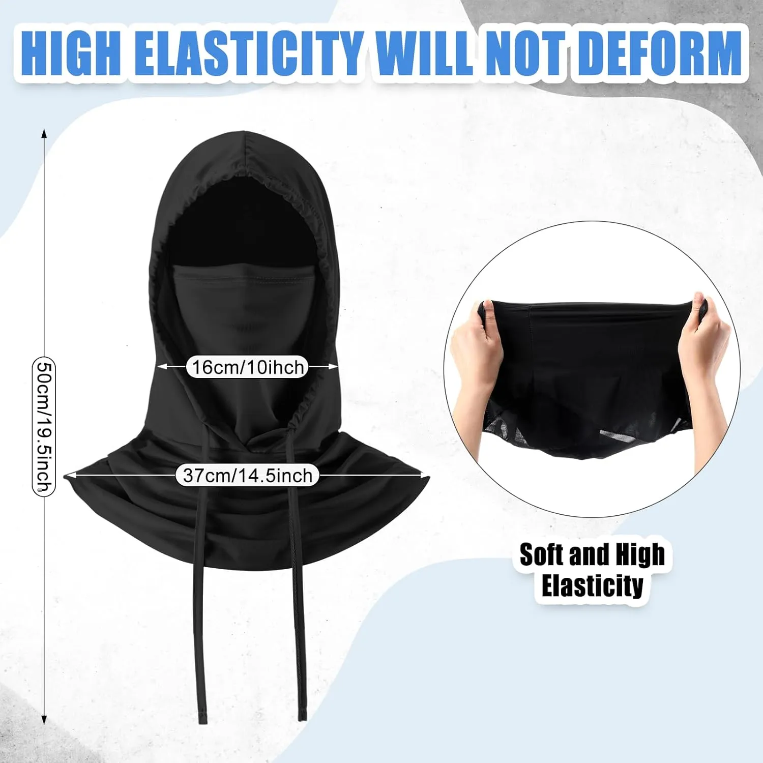 Frienda Summer Balaclava Ski Mask UV Protection Hood Breathable Full Head Mask Face Cover for Men Women Motorcycle Fishing