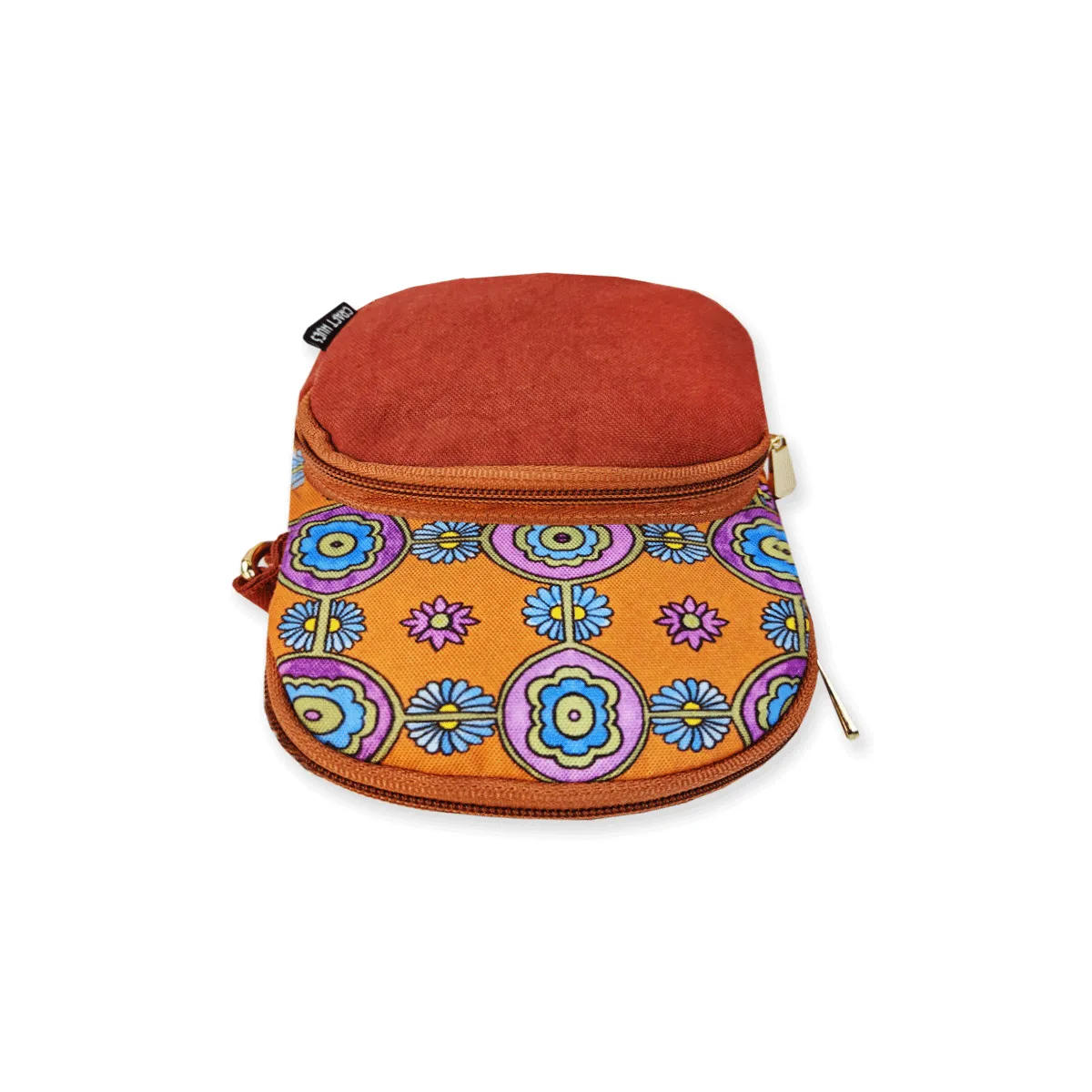 Front Pocket Mobile Sling- Orange Tile