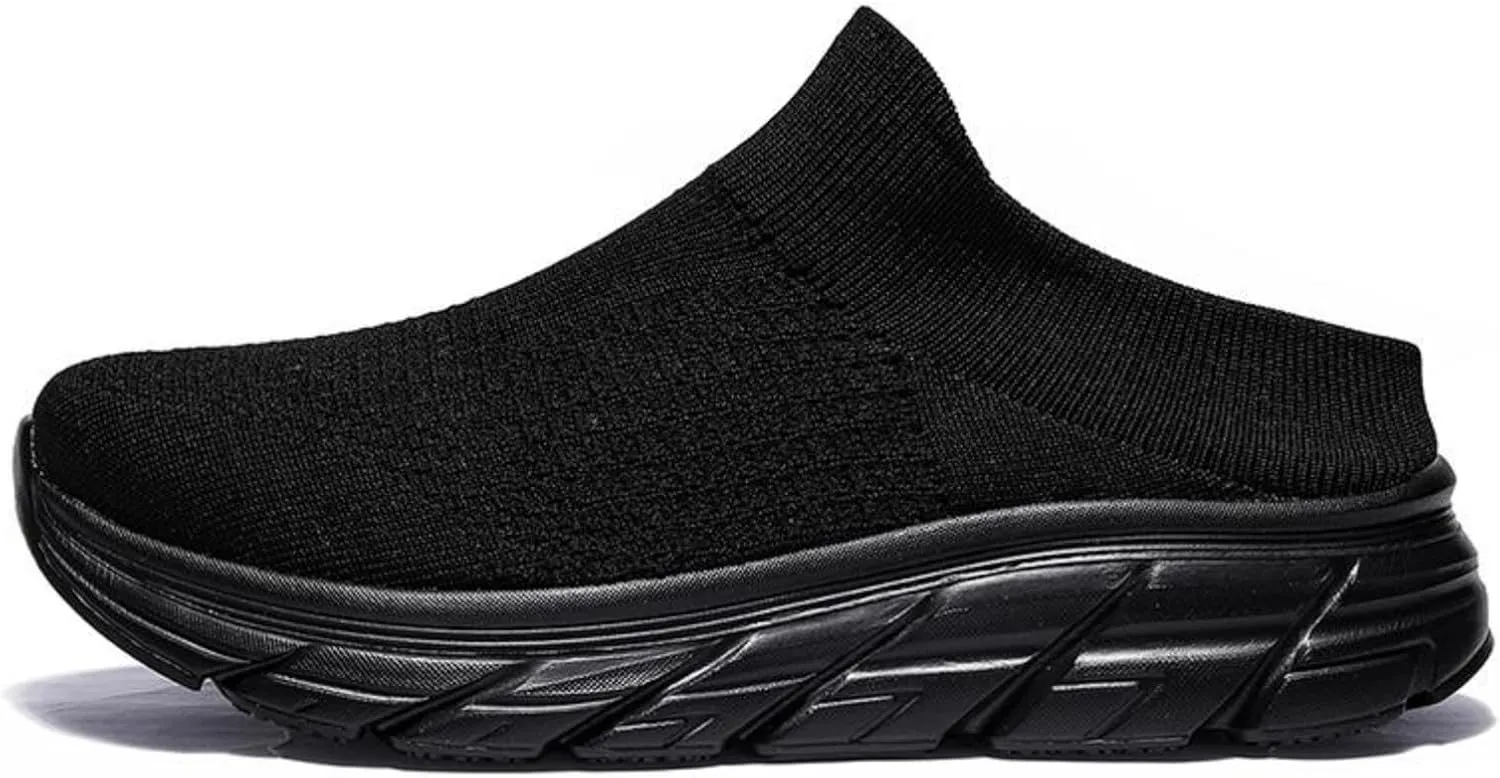 FUNCOS Men's Anti-Slip Garden Clogs - Open Back & Breathable Mesh, Lightweight for Outdoor/Indoor Use