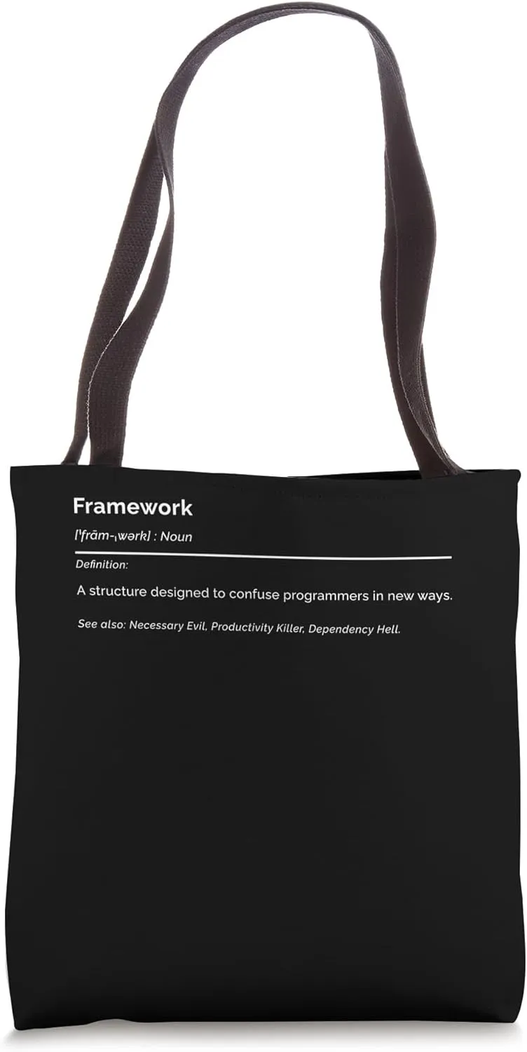 Funny Programming Definition Framework Programmer Tote Bag