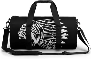 FunnyStar Native American Indians Skull Gym Bag for Women and Men Travel Duffel Bag for Sports Print Gymbag