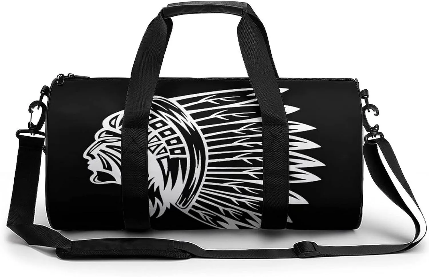 FunnyStar Native American Indians Skull Gym Bag for Women and Men Travel Duffel Bag for Sports Print Gymbag
