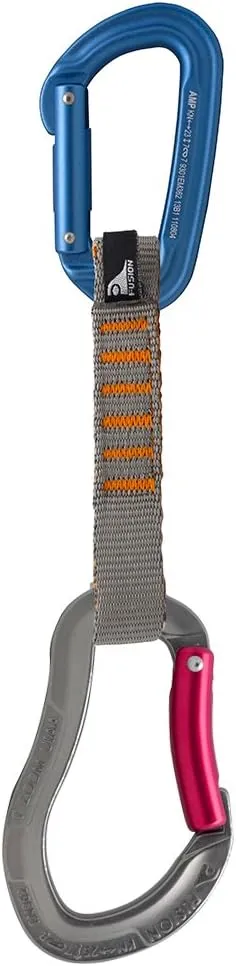 Fusion Climb Techno Zoom Bent Gate/Contigua Straight Gate Carabineers, Blue/Red