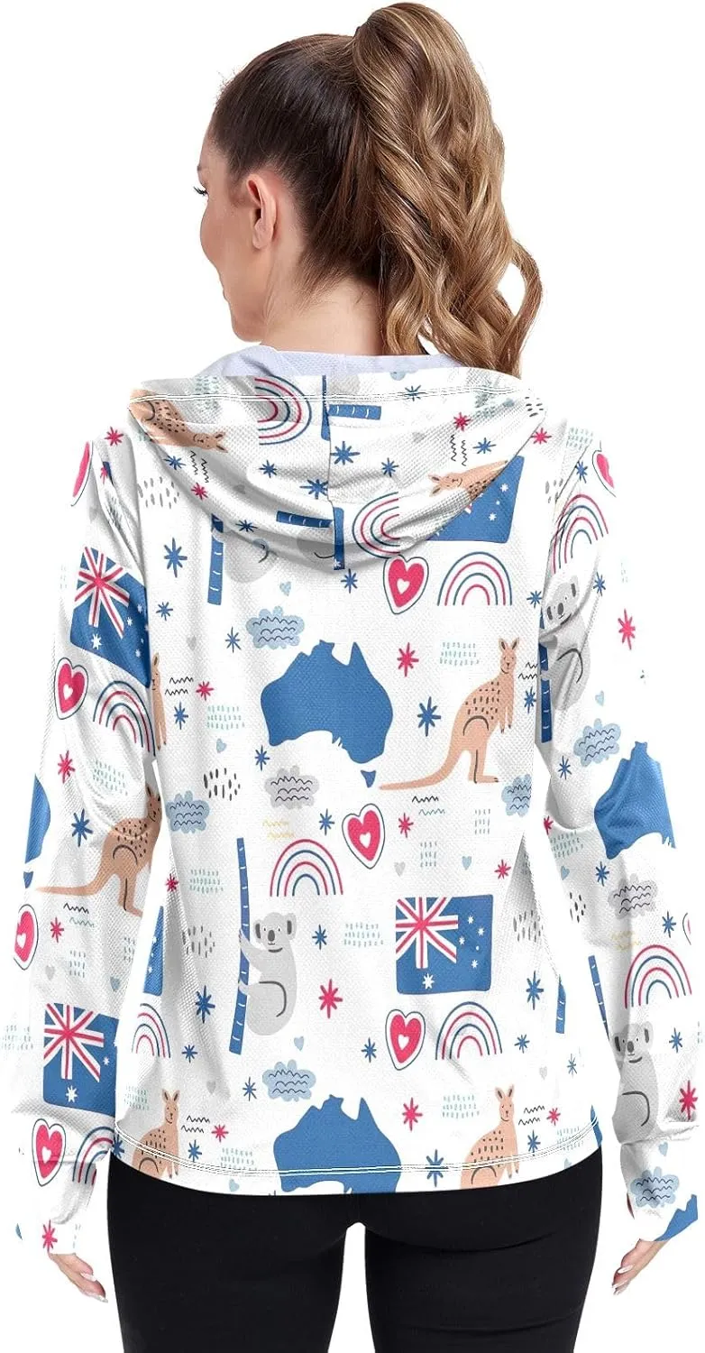 GAIGEO Bright Tropical Leaves White Women Jacket Breathable Cool UPF 50  Summer Jacket Women, XXL