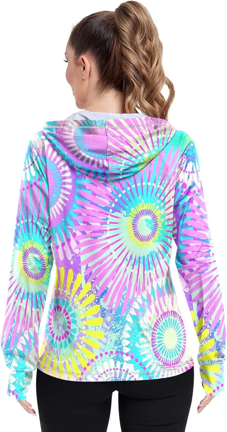 GAIGEO Bright Tropical Leaves White Women Jacket Breathable Cool UPF 50  Summer Jacket Women, XXL