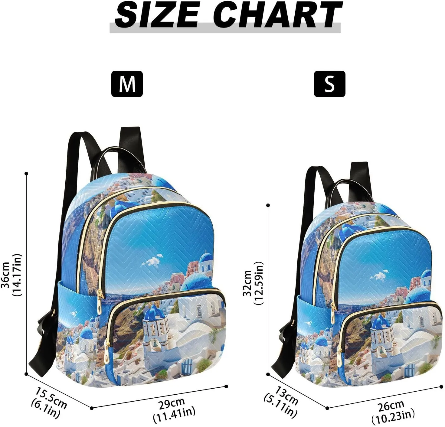 GAIGEO Buildings with a Blue Dome Fashionable Backpack, Backpack with Pockets, Womens Travel Backpack, S