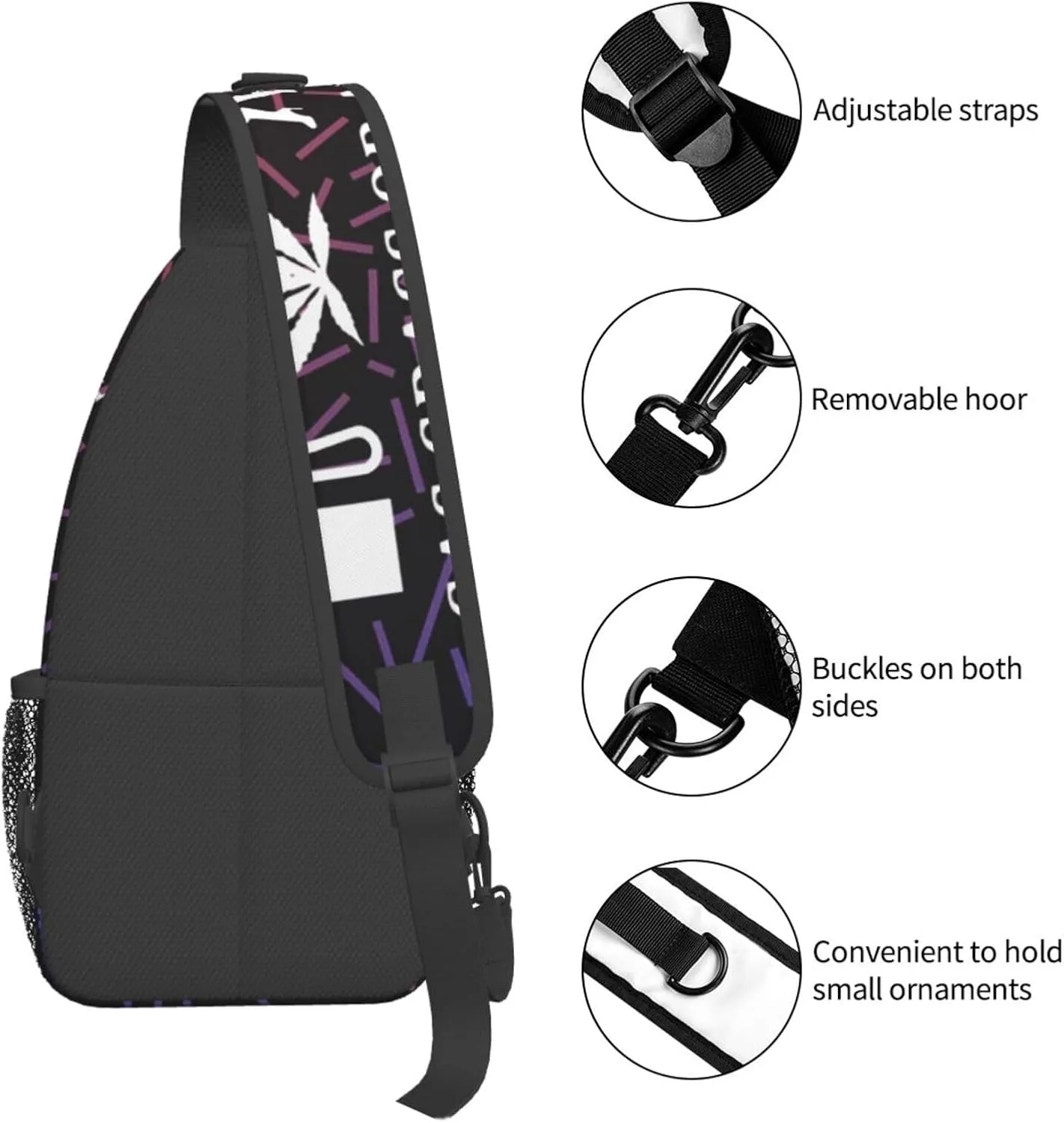 Gas Grass Or Ass Nobody Rides For Free Small Crossbody Backpack Sling Bag For Men Women Mini One Shoulder Chest Bags Gym Sport Travel Hiking Daypack