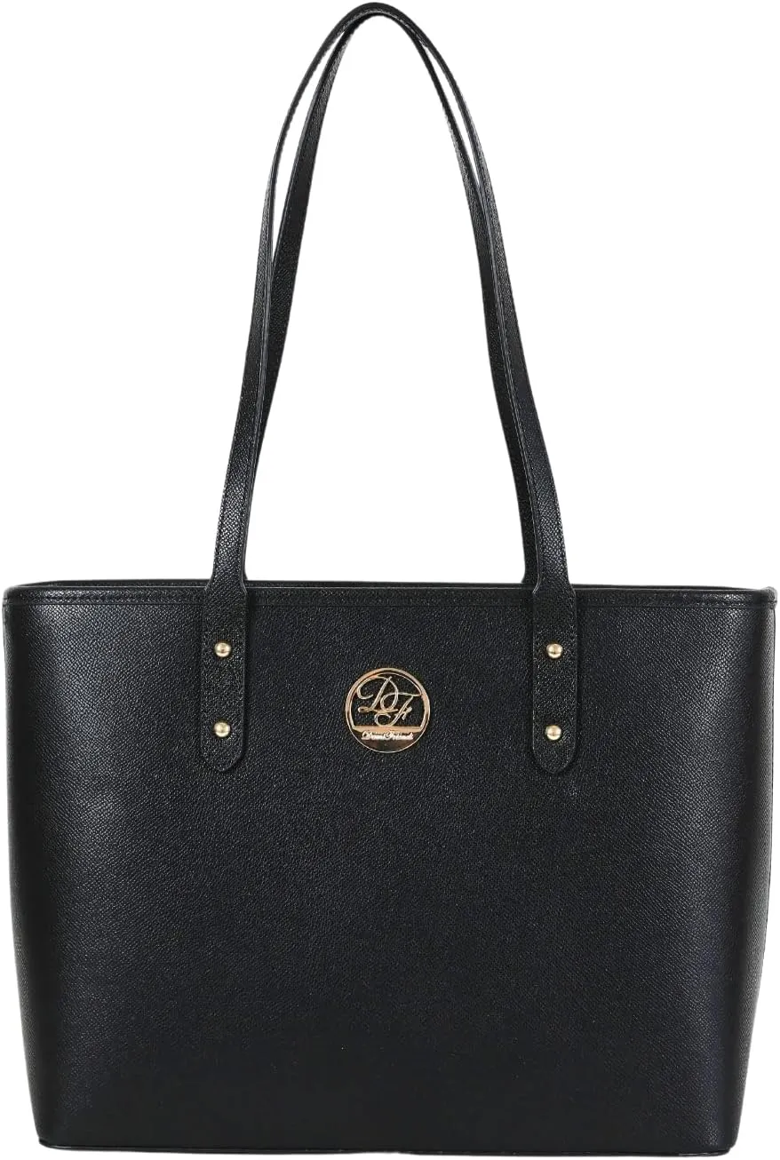 Genuine Leather Tote Bag for Women Shoulder Bag with Zipper Closure