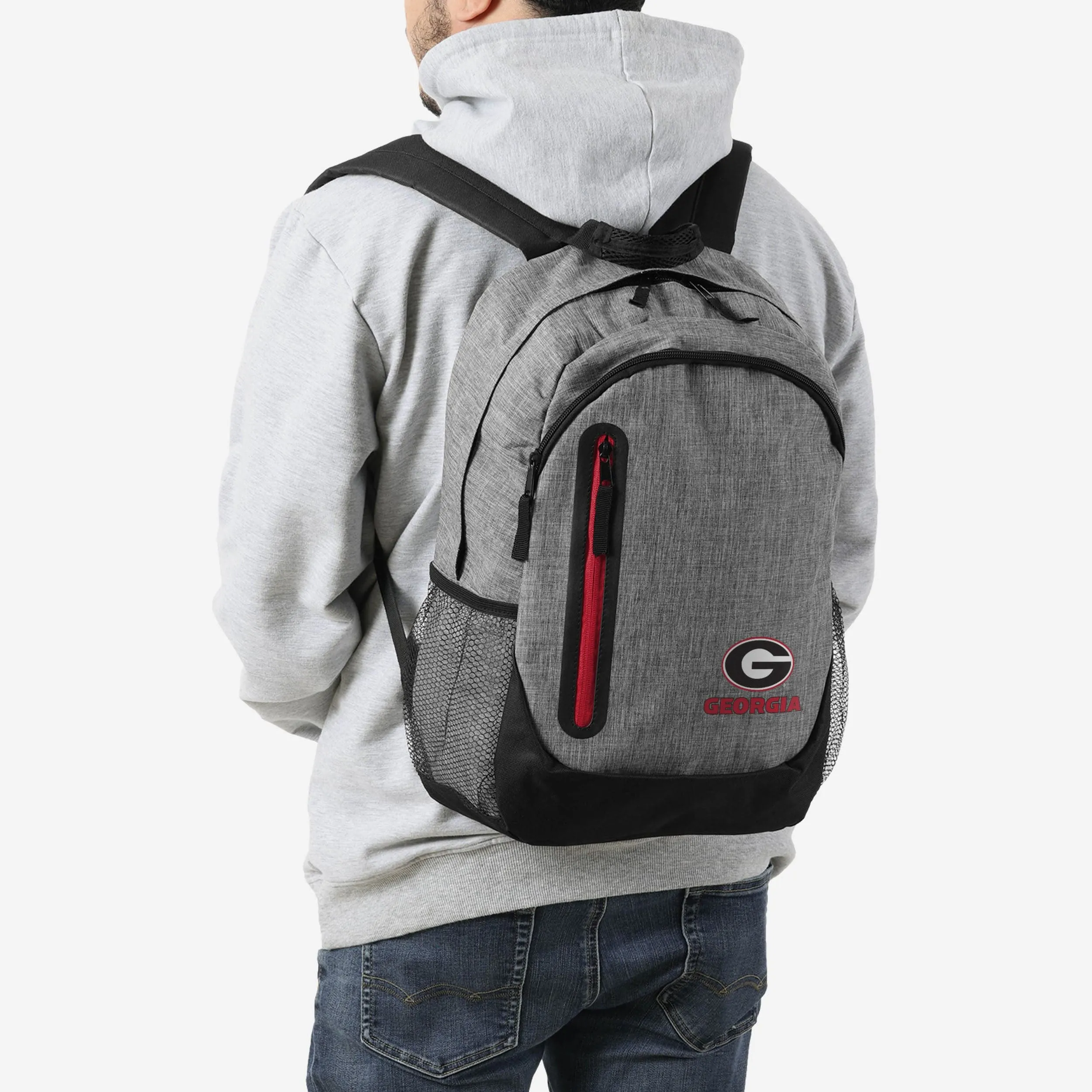 Georgia Bulldogs Heather Grey Bold Color Backpack