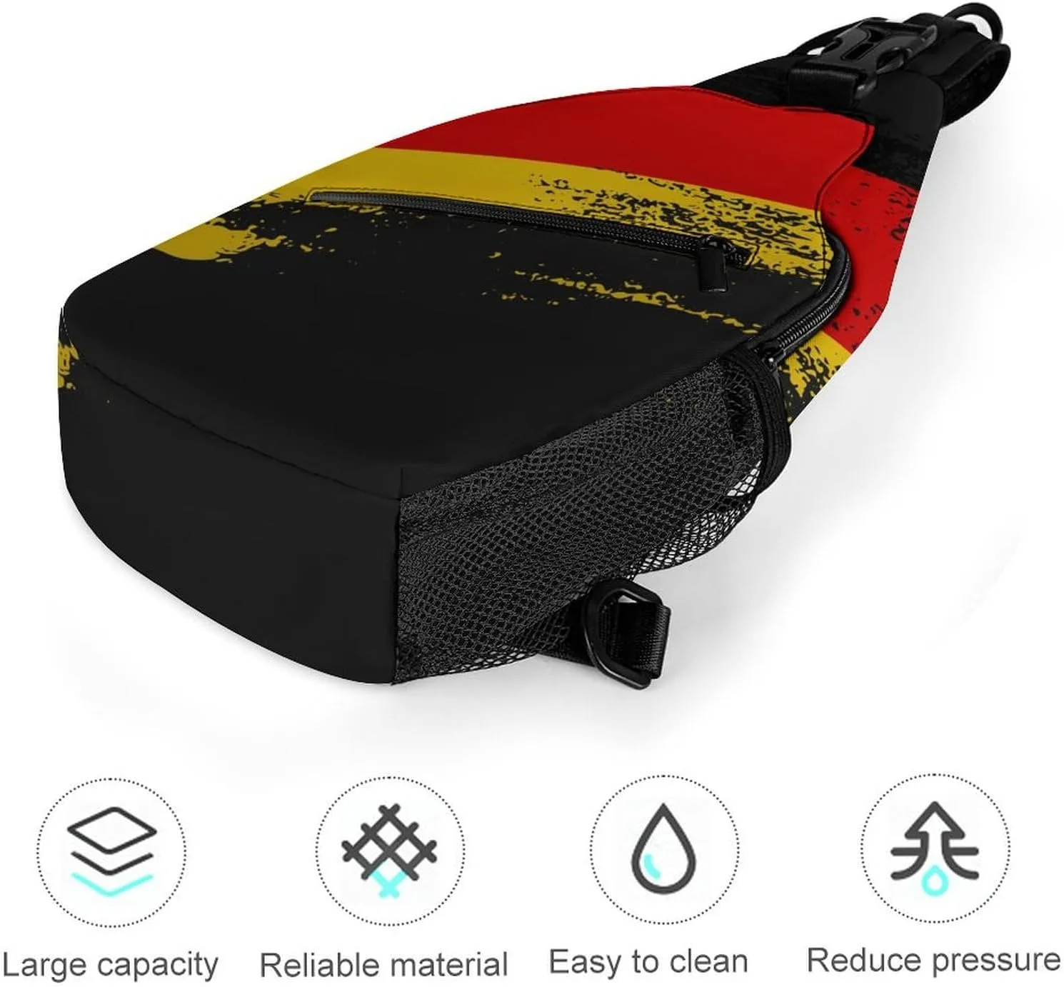 Ghana Flag Patriotic Sling Bag Crossbody Chest Bag Shoulder Bag For Travel Hiking Cycling Camping