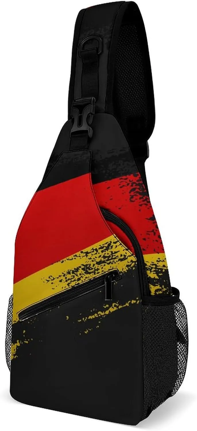 Ghana Flag Patriotic Sling Bag Crossbody Chest Bag Shoulder Bag For Travel Hiking Cycling Camping