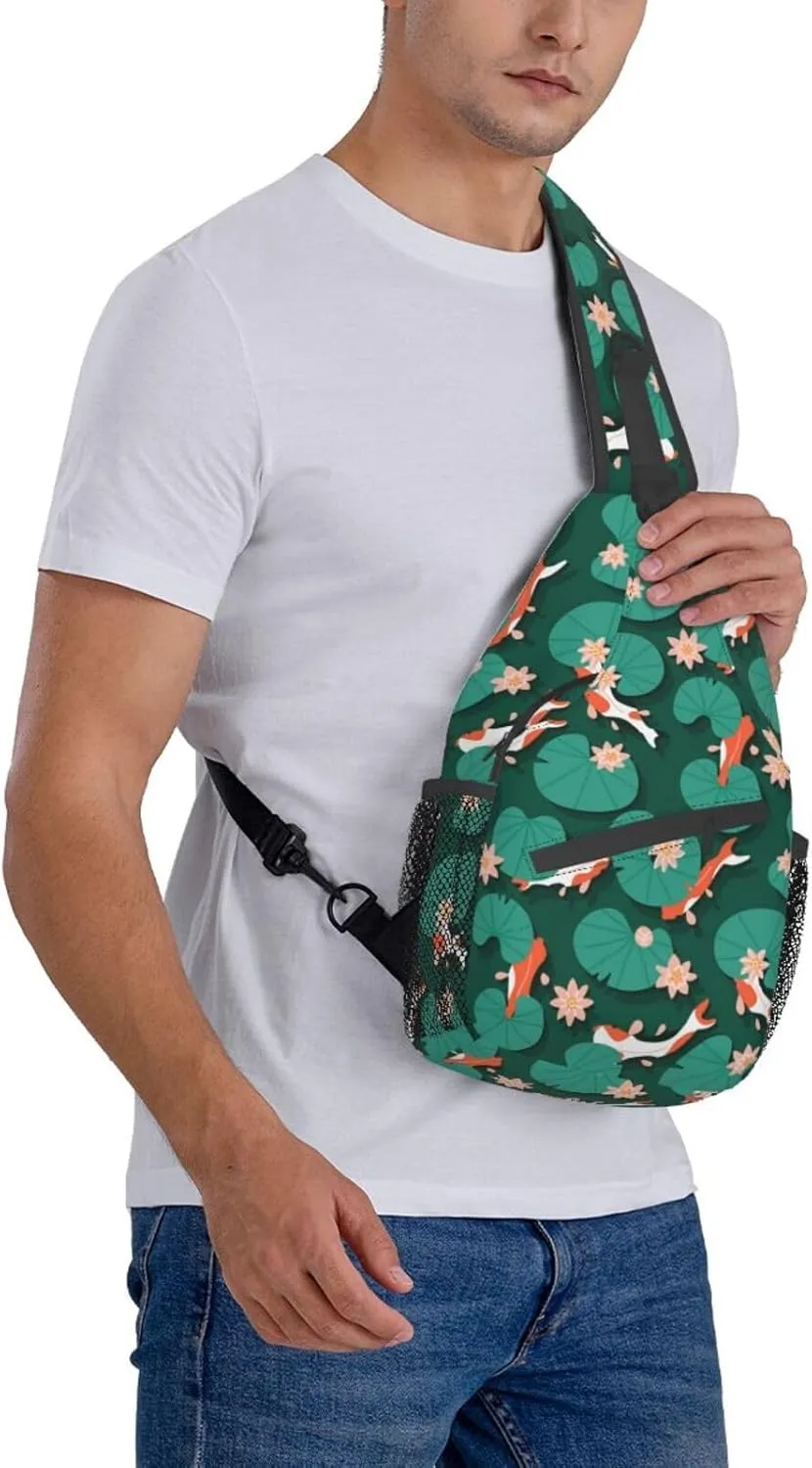Goldfish Crossbody Bag Fish Shoulder Bag Backpack Cute Sling Bag Funny Chest Casual Daypack for Outdoor
