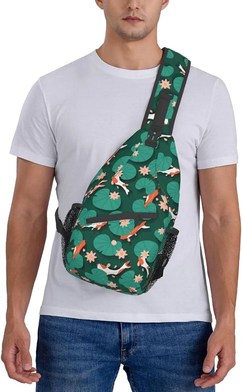 Goldfish Crossbody Bag Fish Shoulder Bag Backpack Cute Sling Bag Funny Chest Casual Daypack for Outdoor