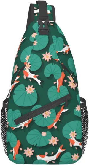 Goldfish Crossbody Bag Fish Shoulder Bag Backpack Cute Sling Bag Funny Chest Casual Daypack for Outdoor