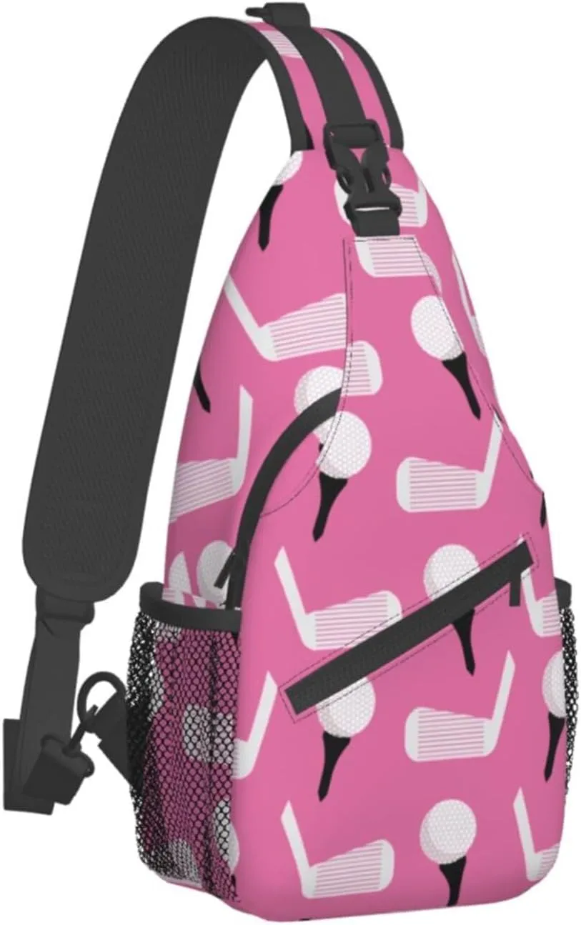 Golf Sport Crossbody Bag Golf Shoulder Bag Backpack Sport Sling Bag Chest Casual Daypack for Outdoor