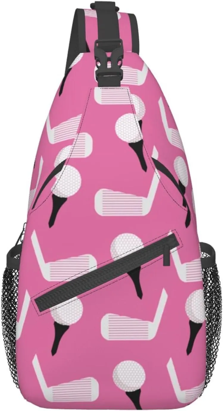 Golf Sport Crossbody Bag Golf Shoulder Bag Backpack Sport Sling Bag Chest Casual Daypack for Outdoor