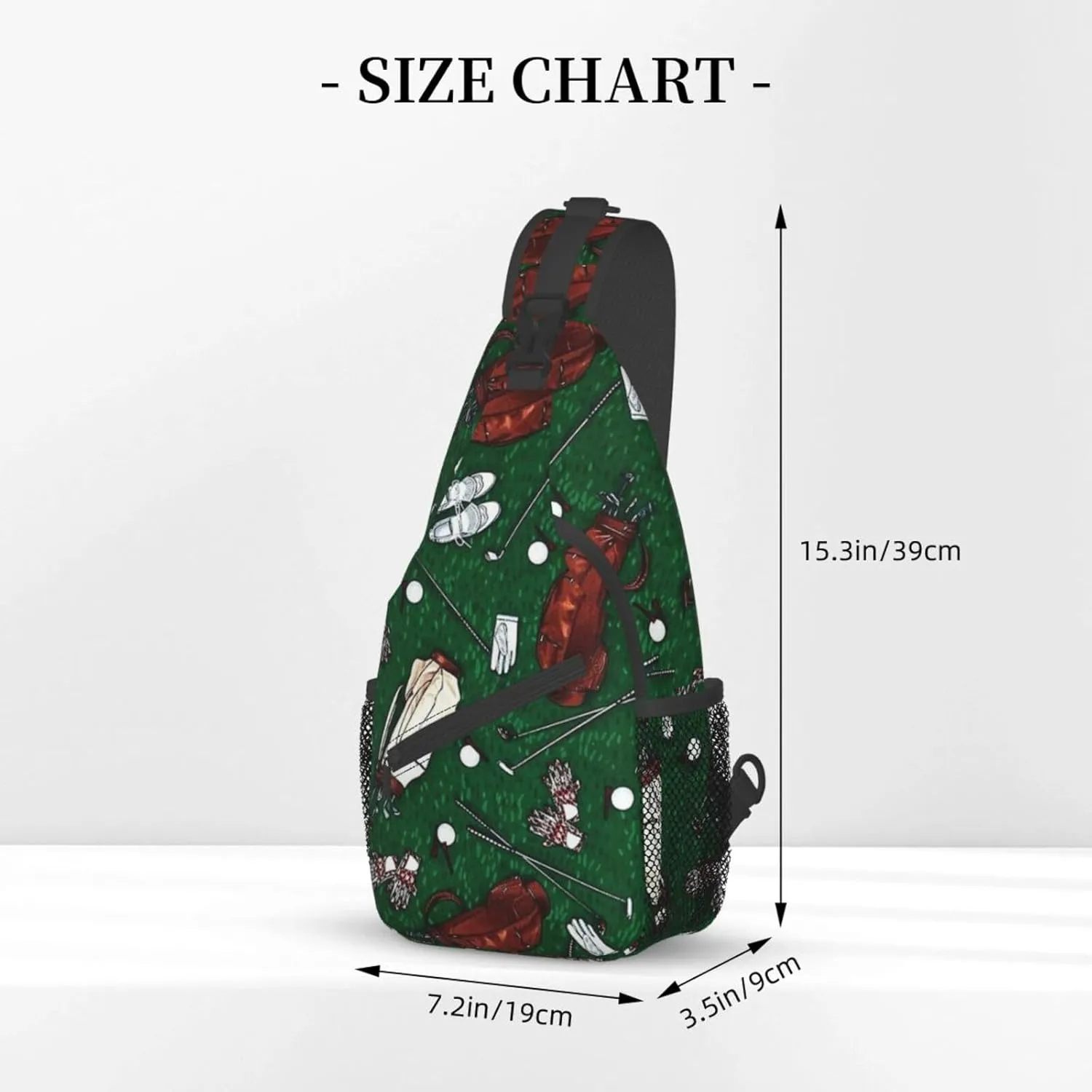 Golf Sport Crossbody Bag Golf Shoulder Bag Backpack Sport Sling Bag Chest Casual Daypack for Outdoor