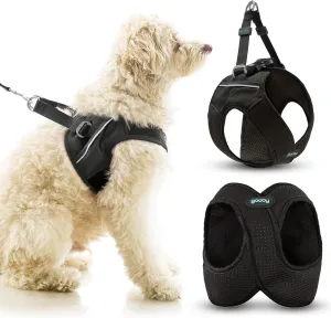 Gooby Escape Free Easy Fit X in Dog Harness - Vegas Black, Small