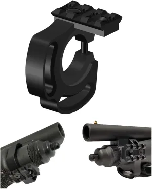 Gotical Shotgun Light Laser Mount with 3 Slot Picatinny Rail, Compatible for Mossberg 590 Shockwave 12 Ga, Side Sling Slot Provides Left, Right, 6 O'clock Positions of Sling Durable