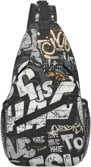 Graffiti Art Crossbody Sling Bag For Women Men Cute Chest Bag Shoulder Bag Sling Backpack Casual Sport Daypack For Travel Hiking