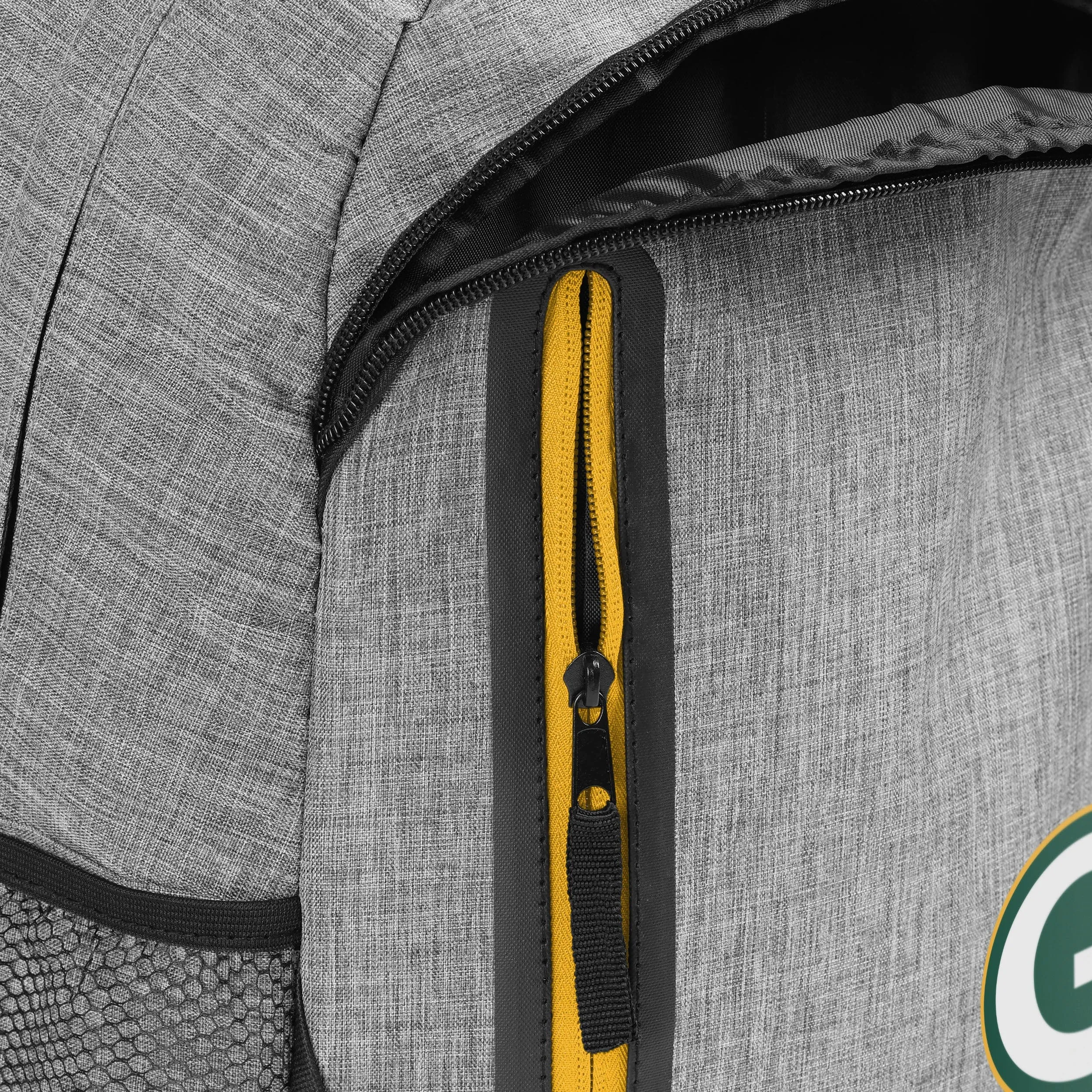 Green Bay Packers Heather Grey Bold Color Backpack