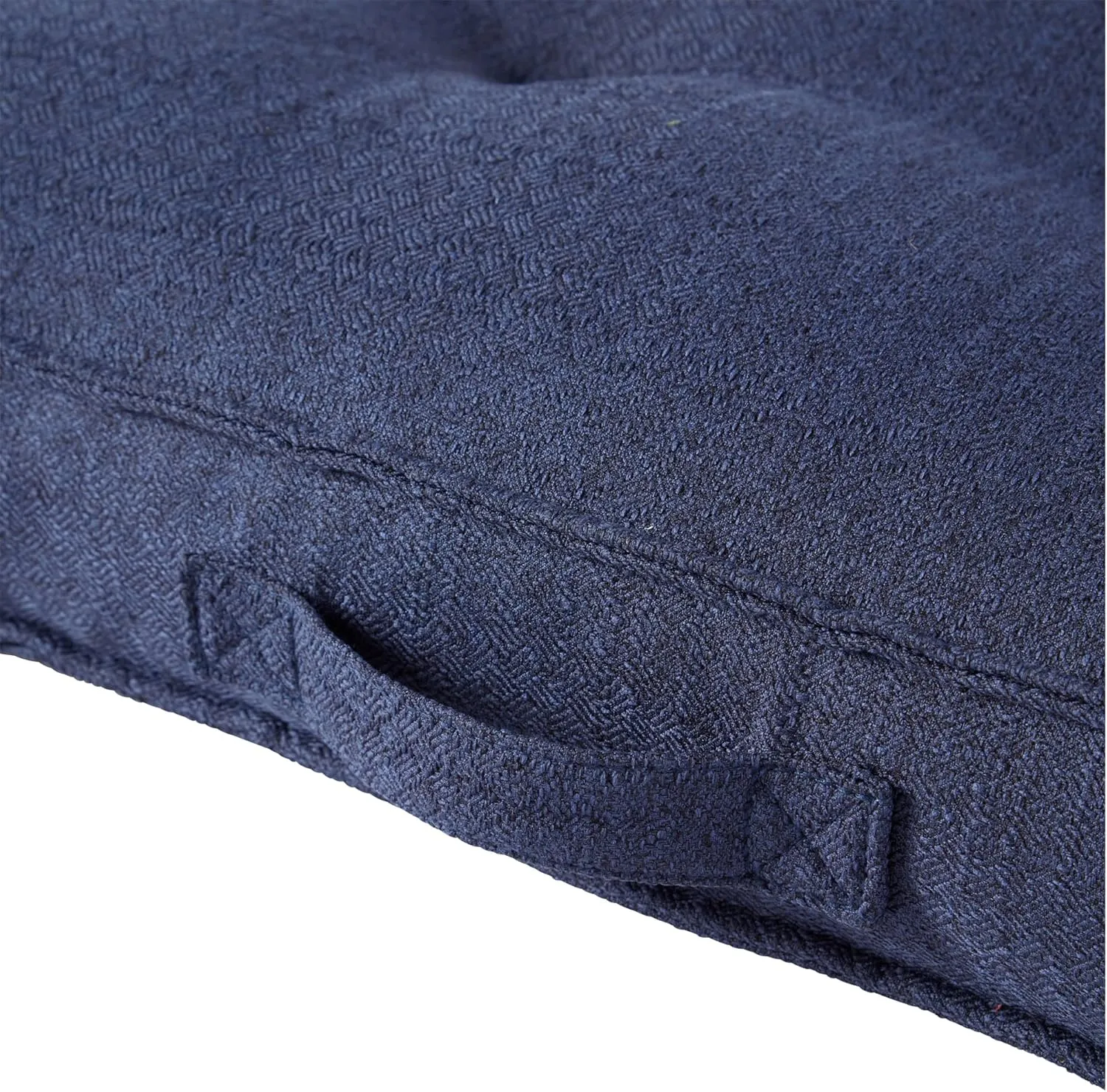 Greendale Home Fashions Square Tufted Floor Pillow with Removable Cover, Small (24"), Cobalt