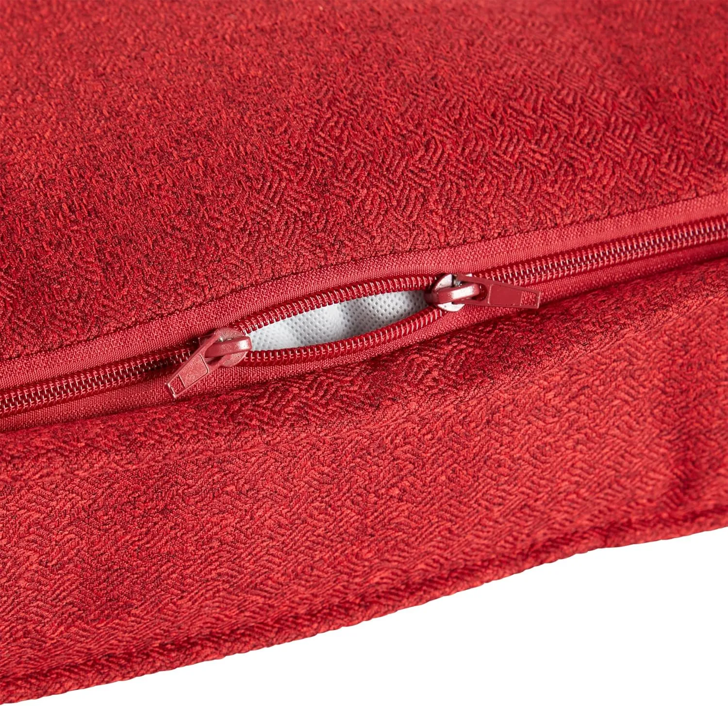 Greendale Home Fashions Square Tufted Floor Pillow with Removable Cover, Small (24"), Scarlet