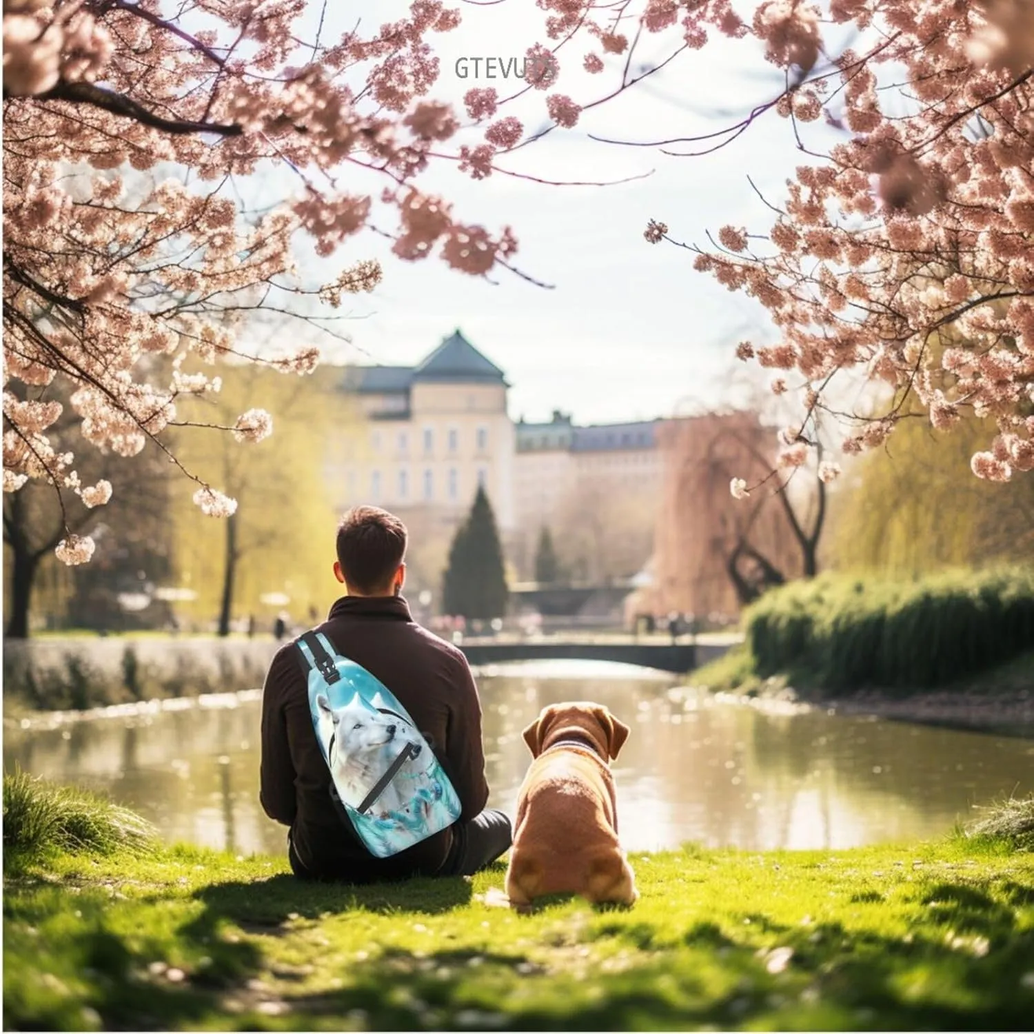 GTEVUTS Dream Catcher Navajo Wolves Crossbody Bag for Men Women- Psychedelic Chest Bag Boho Sling Bag Backpack Travel Daypack Fashion Shoulder Bags Outdoor