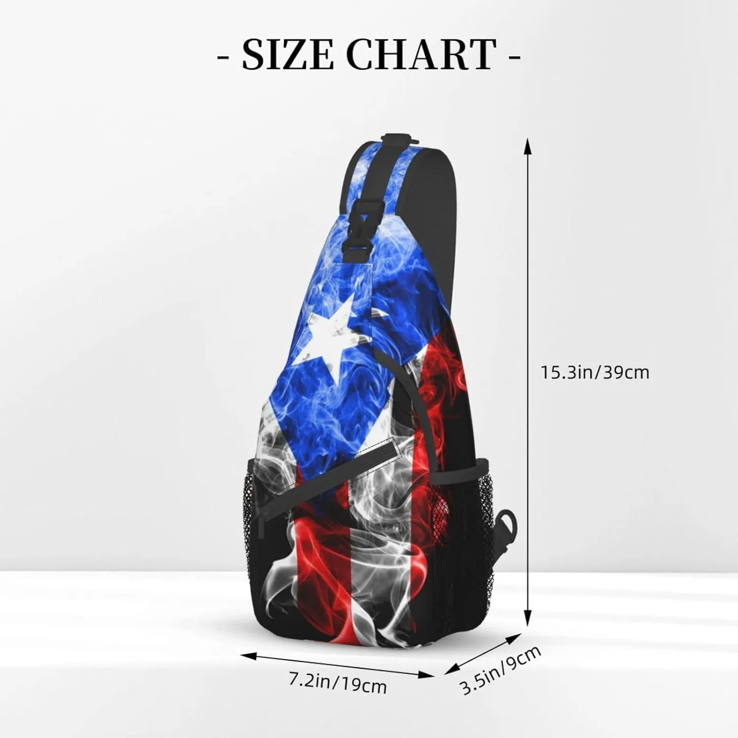 GTEVUTS Puerto Rico Flag Crossbody Bags for Women Men,Vintage Casual Sling Bag Chest Bag Abstract Shoulder Bag Travel Hiking Cycling Gym Sport Daypack Adult Backpack
