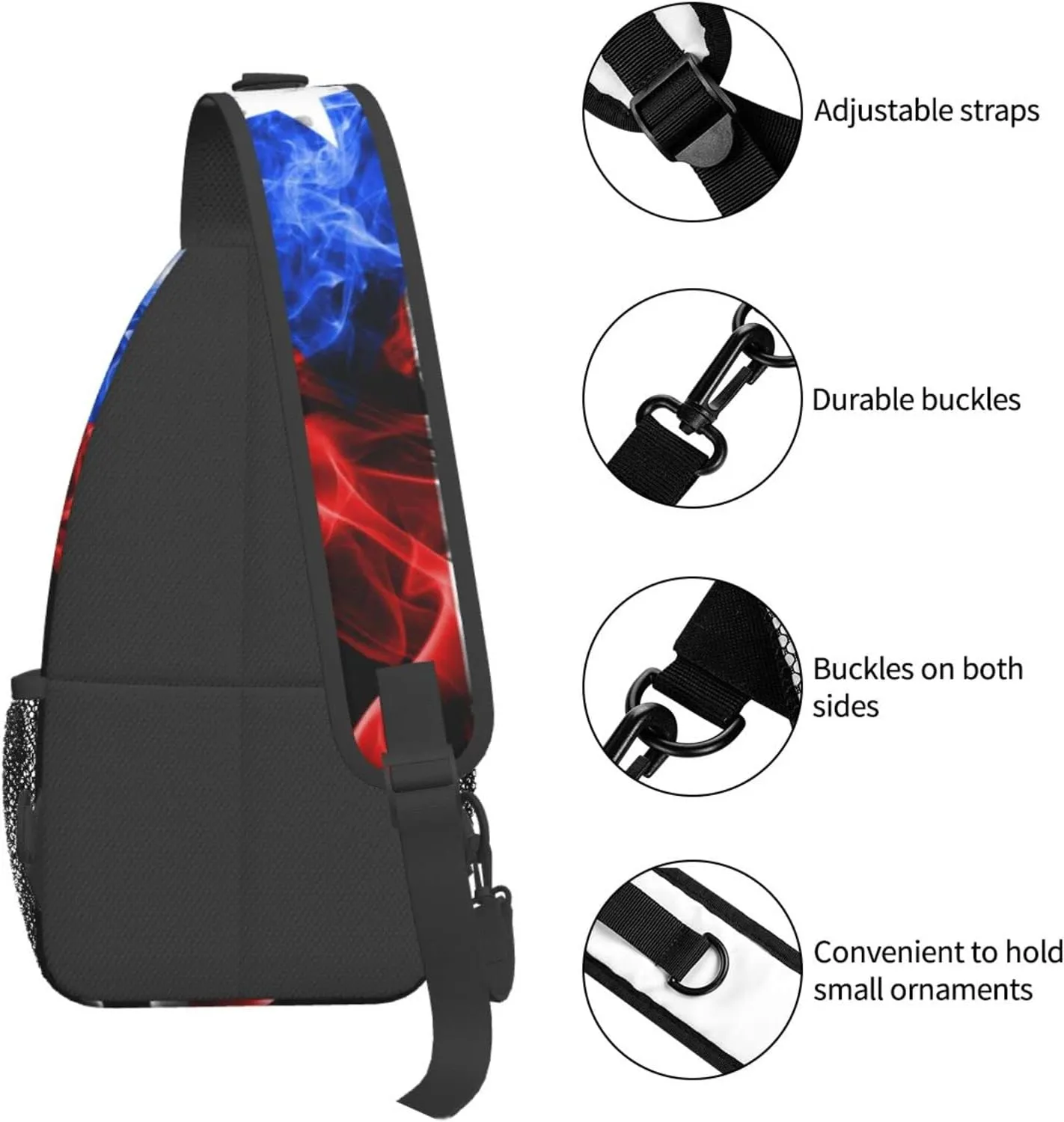 GTEVUTS Puerto Rico Flag Crossbody Bags for Women Men,Vintage Casual Sling Bag Chest Bag Abstract Shoulder Bag Travel Hiking Cycling Gym Sport Daypack Adult Backpack