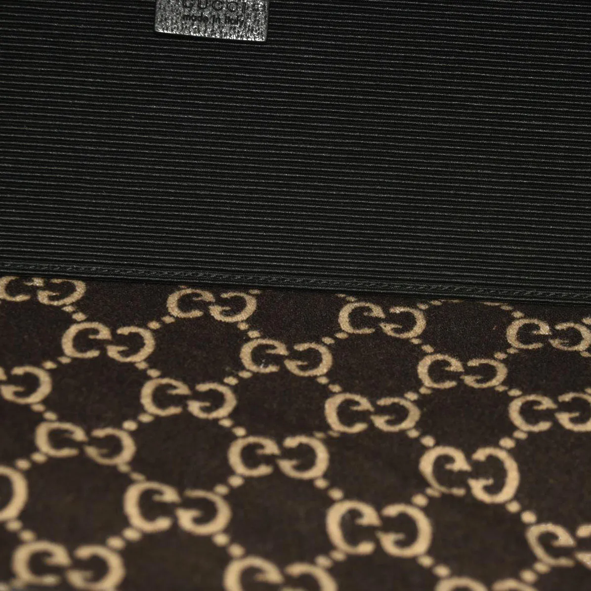 Gucci Covered Wool GG Monogram Large Tote Bag Beige Ebony