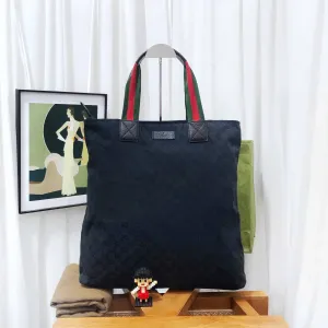 Gucci GG Black Canvas Tote Bag