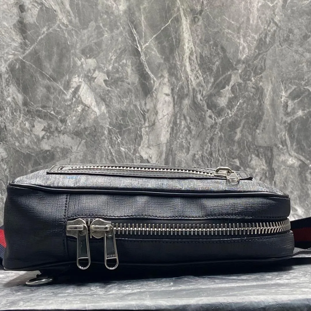 Gucci GG GG Supreme Sling Backpack Body Bag Waist Bag Black Men's
