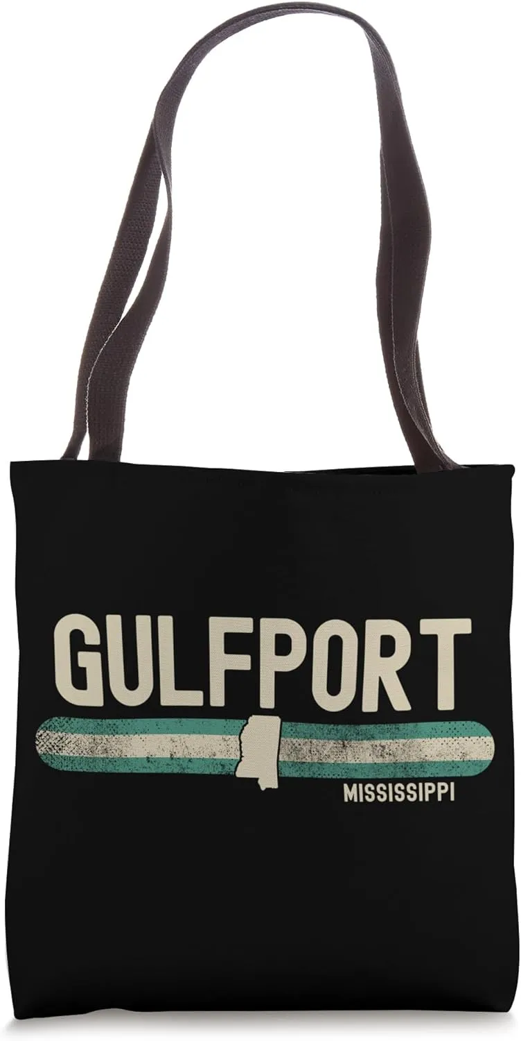 Gulfport MS | Mississippi | Travel & 80s Style Tote Bag
